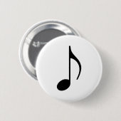 Badge Rond 5 Cm Note de musique (Devant & derrière)