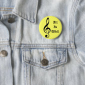 Badge Rond 5 Cm Note de musique, AllIsWell (En situation)