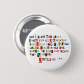 Badge Rond 5 Cm Note de rançon de 29:11 de Jérémie (Devant & derrière)