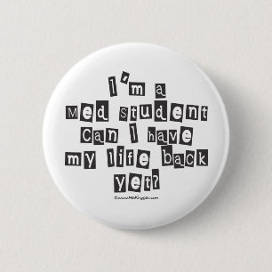 Badge Rond 5 Cm Note de rançon d'étudiant de Med