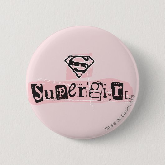 Badge Rond 5 Cm Note de rançon du logo Supergirl (Devant)