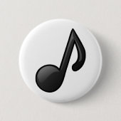 Badge Rond 5 Cm Note musicale (Devant)