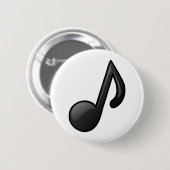 Badge Rond 5 Cm Note musicale (Devant & derrière)