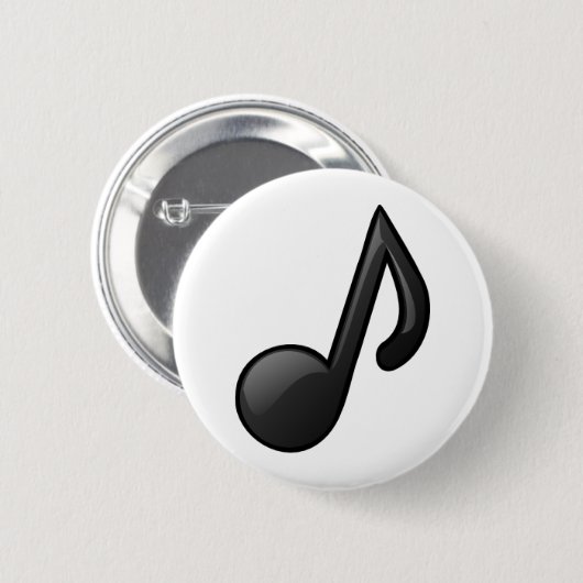 Badge Rond 5 Cm Note musicale (Devant & derrière)