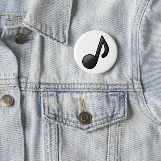 Badge Rond 5 Cm Note musicale (En situation)
