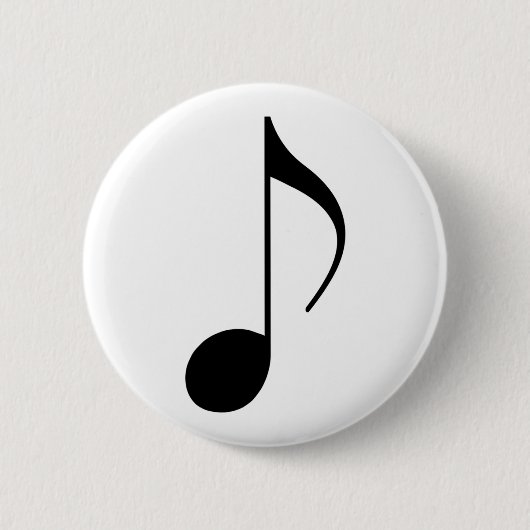 Badge Rond 5 Cm note musicale noire (Devant)