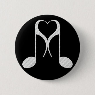 Badge Rond 5 Cm notes d'amour : 8ème note :