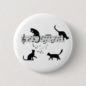 Badge Rond 5 Cm Notes de Cats (Devant)