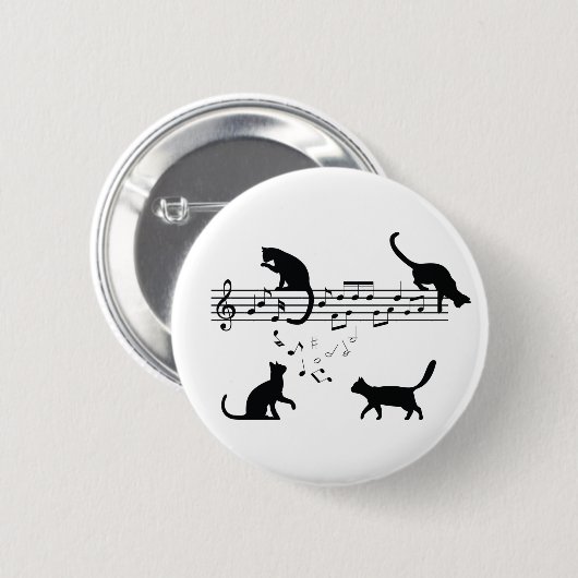 Badge Rond 5 Cm Notes de Cats (Devant & derrière)