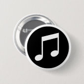 Badge Rond 5 Cm Notes de musique (Devant & derrière)