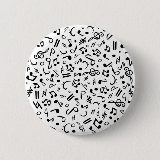 Badge Rond 5 Cm notes de musique (Devant)