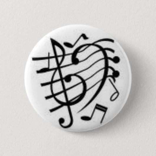 Badge Rond 5 Cm notes de musique (Devant)