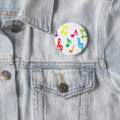 Badge Rond 5 Cm Notes musicales (En situation)