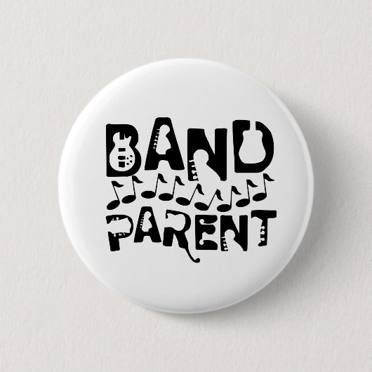 Badge Rond 5 Cm Notes musicales des parents de bande (Devant)