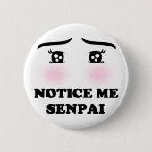 Badge Rond 5 Cm Notez-moi fille de rougissement Kawaii Suki (Devant)