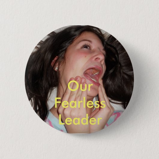 Badge Rond 5 Cm Notre chef courageux (Devant)