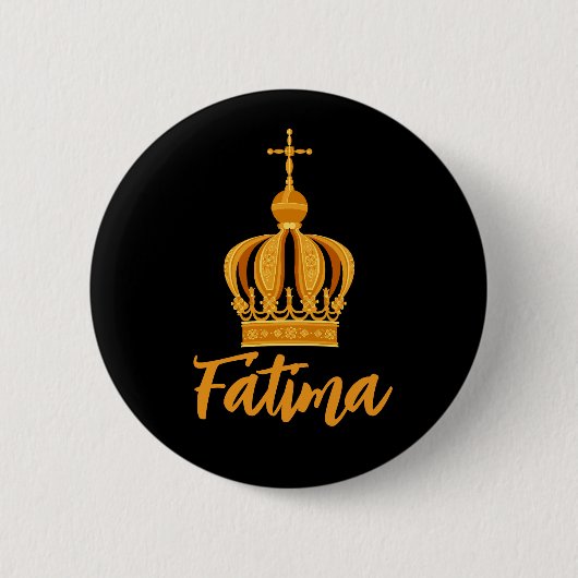 Badge Rond 5 Cm Notre-Dame de Fatima couronne (Devant)
