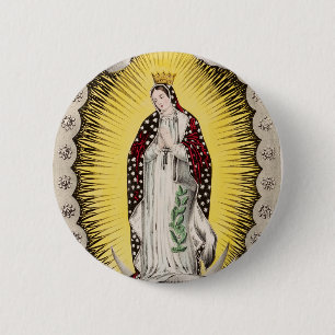 Badge Rond 5 Cm Notre-Dame de Guadalupe