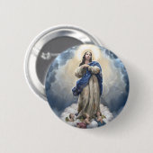 Badge Rond 5 Cm Notre-Dame de l'Assomption (Devant & derrière)