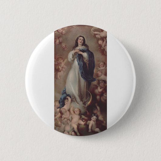 Badge Rond 5 Cm Notre-Dame de l'Immaculée Conception (Devant)