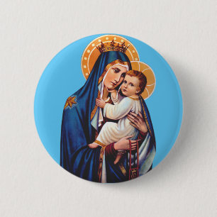 Badge Rond 5 Cm Notre-Dame du Mont-Carmel