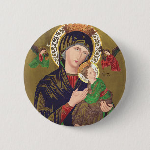 Badge Rond 5 Cm Notre-Dame du Perpétuel Secours