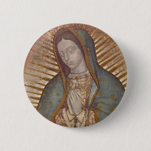 BADGE ROND 5 CM NOTRE DAME OF GUADALUPE