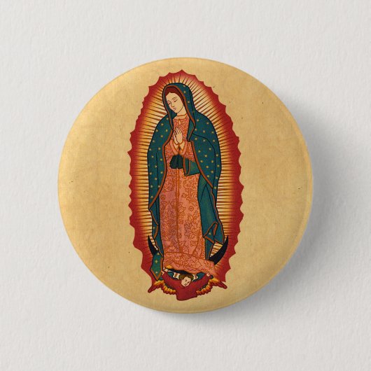 Badge Rond 5 Cm Notre Madame de Guadalupe (Devant)