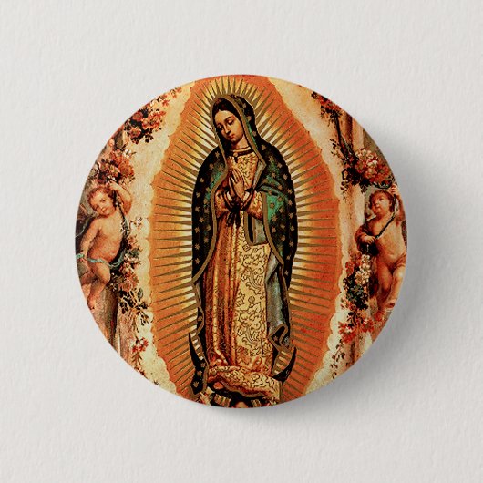 Badge Rond 5 Cm Notre Madame de Guadalupe (Devant)