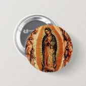 Badge Rond 5 Cm Notre Madame de Guadalupe (Devant & derrière)