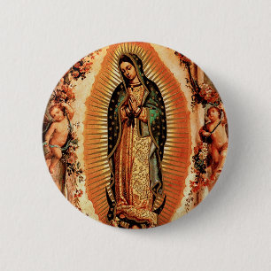 Badge Rond 5 Cm Notre Madame de Guadalupe