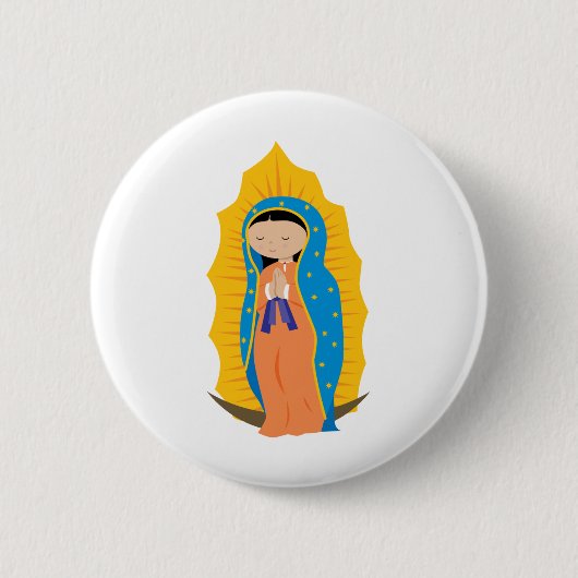 Badge Rond 5 Cm Notre Madame de Guadalupe (Devant)