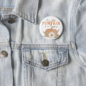 Badge Rond 5 Cm Notre petit Citrouille - Orange (En situation)
