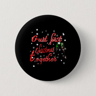 Badge Rond 5 Cm Notre premier Noël ensemble Joyeux Noël