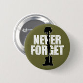 Badge Rond 5 Cm N'oubliez jamais (le Jour du Souvenir) (Devant & derrière)