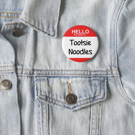 Badge Rond 5 Cm Nouilles de pied ! (En situation)