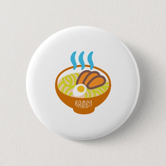 Badge Rond 5 Cm Nouilles de Ramen (Devant)