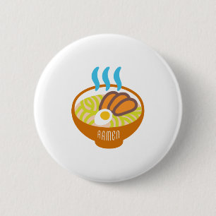 Badge Rond 5 Cm Nouilles de Ramen