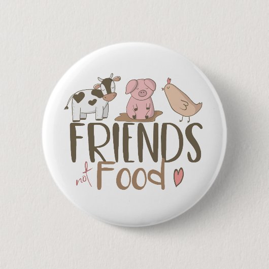Badge Rond 5 Cm Nourriture 2 d'amis pas (Devant)