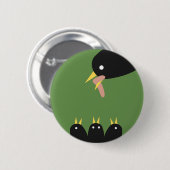 Badge Rond 5 Cm Nourriture d'oiseaux Jeune (Devant & derrière)