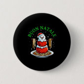 Badge Rond 5 Cm Nourriture italienne Noël Meilleure boule de neige (Devant)