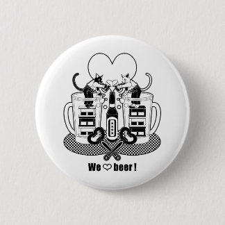 Badge Rond 5 Cm "Nous aimons la bière !"モ ノ ロ ク ("Nous aimons la b