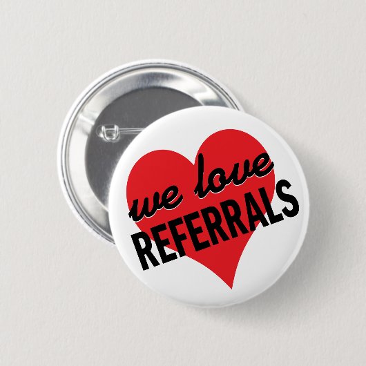 Badge Rond 5 Cm Nous aimons le message d'affaires de références (Devant & derrière)