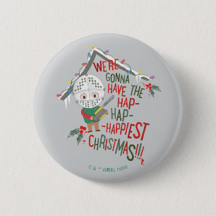 Badge Rond 5 Cm Nous allons avoir le Noël le plus heureux