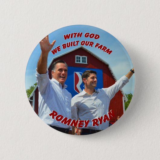 Badge Rond 5 Cm NOUS AVONS CONSTRUIT NOTRE bouton de Romney Ryan (Devant)