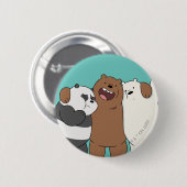 Badge Rond 5 Cm Nous, Groupe Ours Nus Hug (Devant & derrière)