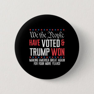 Badge Rond 5 Cm Nous, Le Peuple, Avons Voté Et Trump A Gagné Mega 