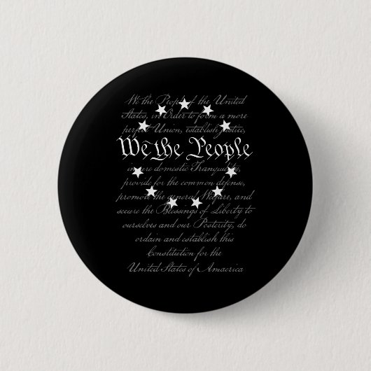 Badge Rond 5 Cm Nous Le Peuple Préambule La Constitution Américain (Devant)