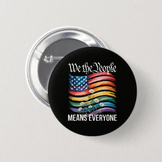 Badge Rond 5 Cm Nous Le Peuple Signifie Tout Le Monde Arc-en-ciel
