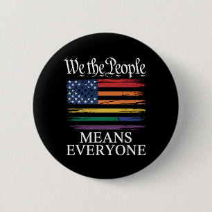 Badge Rond 5 Cm Nous Le Peuple Signifie Tout Le Monde Fierté LGBTQ